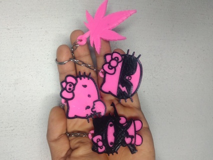 Merhaba Yavru kedi anahtarlık anahtar yüzükler 420 3d print model - Mito3D