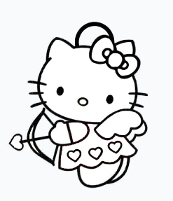 hello kitty keychan cupid Jewelry hello kitty cupid angel cute kawaii tender sanrio etc  3d print model - Mito3D