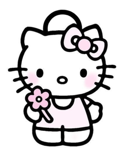 hello kitty keychan flower Fashion hello kitty angel cute kawaii tender sanrio etc  3d print model - Mito3D