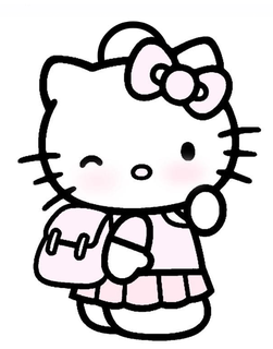 hello kitty keychan schoolgirl hello kitty angel cute kawaii tender sanrio schoolgirl  3d print model - Mito3D