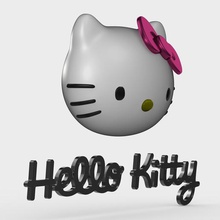 el logo de hello kitty la moda boutique marca ropa diseño modelo tienda carácter emblema logotipo estilo modelos símbolo lujo accesorios con tendencia impresión imprimible 3d print model - Mito3D
