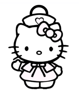 Hallo Kitty Krankenschwester Schlüsselbund Kunst Teddy Bär niedlich kawaii zärtlich Sanrio ecte 3d print model - Mito3D