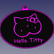 hello kitty parodia segno art ciao titty segni loghi 3d print model - Mito3D