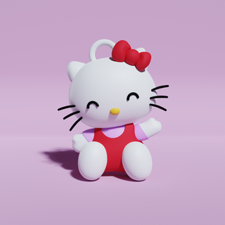 Ciao gattino pendente giocattolo gioielleria 3d print model - Mito3D