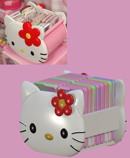 Hola gatito estante soporte teléfono casos sanrio caso funda lolita rosado cabeza gato iphone Samsung kawaii lindo 3d print model - Mito3D