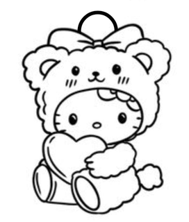 Ciao gattino orsacchiotto orso portachiavi carina kawaii tenero sanrio eccetera 3d print model - Mito3D