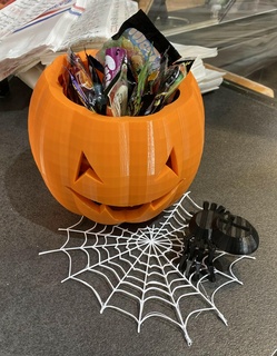 helloweentopf helloween halloweenxcults pumpkin spider net sweets children set 3d print model - Mito3D