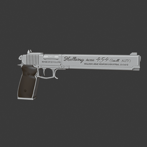 hellsing brazos 454 casull varios de los calliber el libro josué vampiro la fantasía arma fuego cosplay prop 3D print model - Mito3D