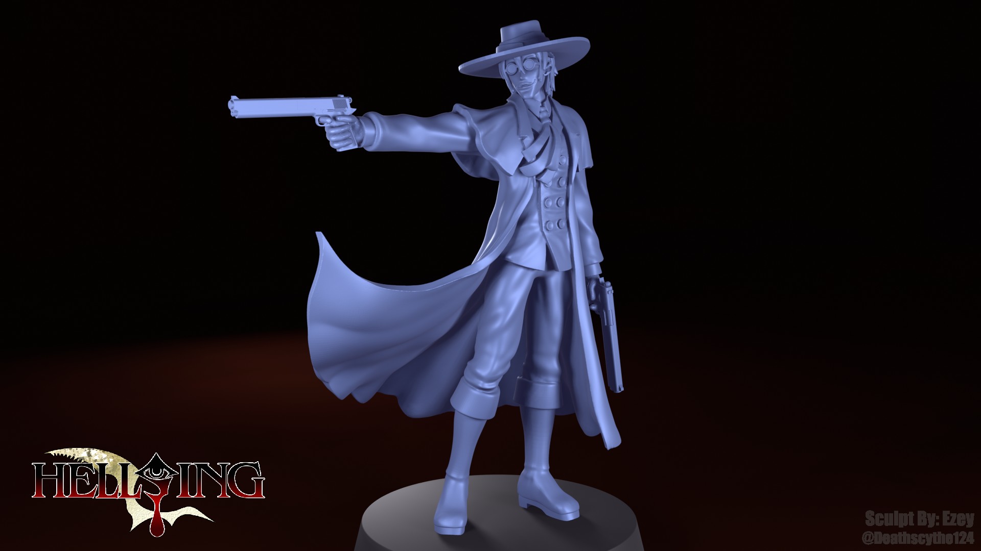 cehennem nihai alucard 28mm Warhammer 40k anime vampir soruşturmacı Engizisyon mahkemesi 3D print model - Mito3D