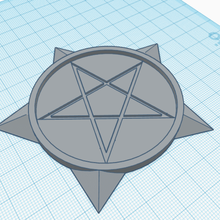 helltaker 20 stamp fashion medallion unique tinkercad style customised pentagram star cosplay 3d print model - Mito3D