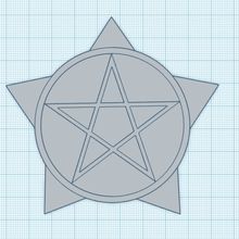 helltaker seal 10 fashion medallion unique tinkercad style customised pentagram star cosplay free ornament 3d print model - Mito3D