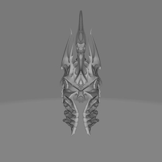 helm domination 2020 warcraft armor lich king game helmet 3d print model - Mito3D