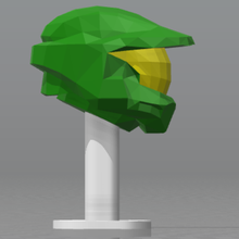 helmet - master chief halo 2 low poly art video game 3d print model - Mito3D