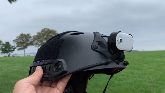 helmet camera mount - akaso keychain camera + tactical helmet  3d print model - Mito3D