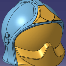 casco de bombero visor escudo montaje varios los auriculares 3d print model - Mito3D