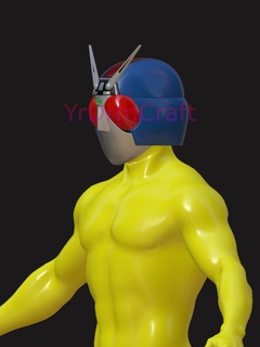 capacete Kamen cavaleiro Preto rx bio 3d 3d print model - Mito3D