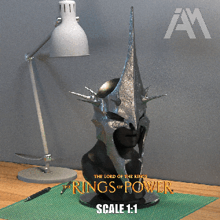 casco Rey nazgul 1 1 mago dragones d d serie continuar espada lotr cosplay 3d print model - Mito3D