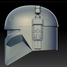 casco mandalorian pesante fanteria gioco stella guerre bambino yoda maschera 3d print model - Mito3D