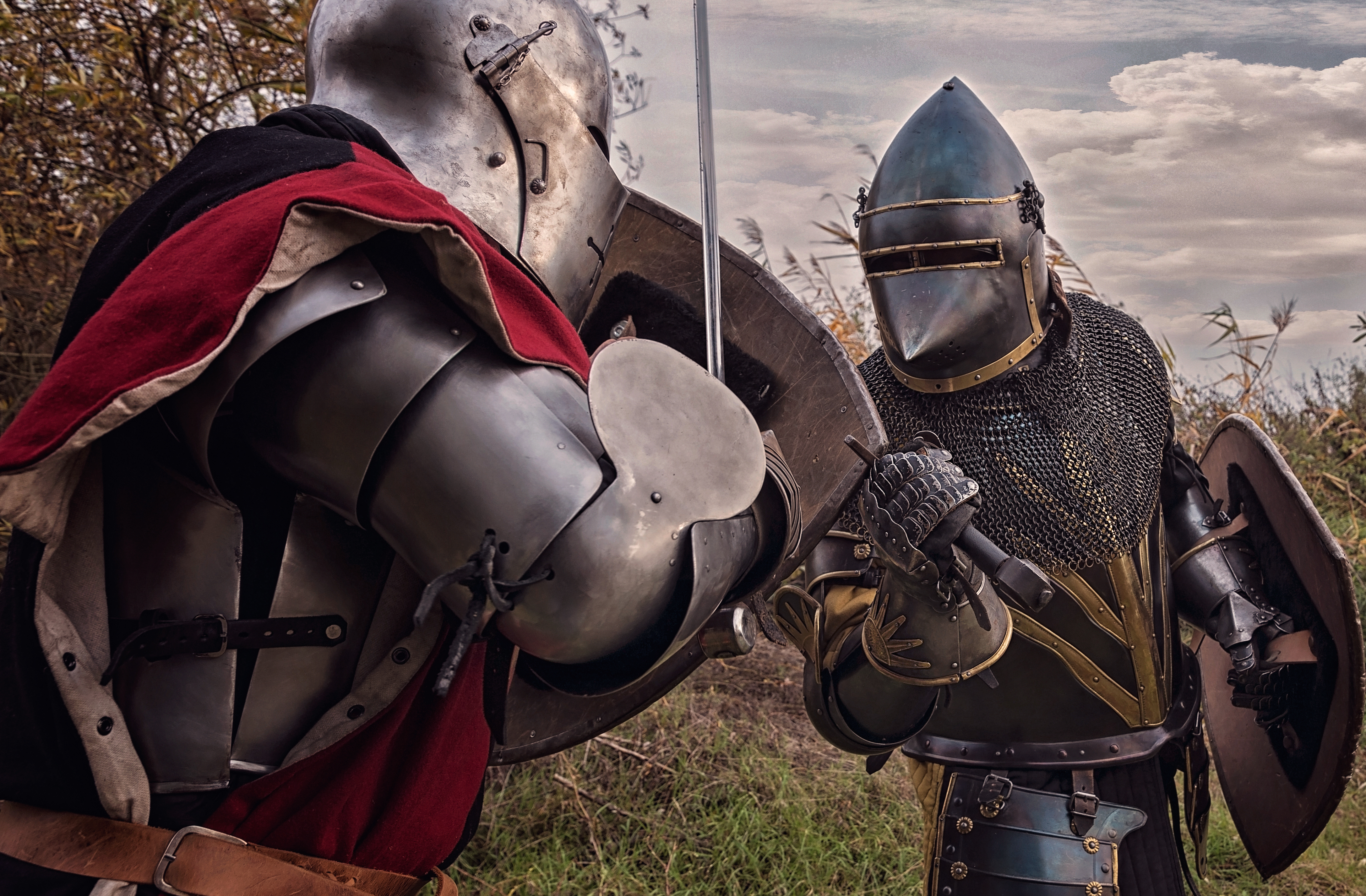 helmet middle ages knights headgear swords 3D print model - Mito3D
