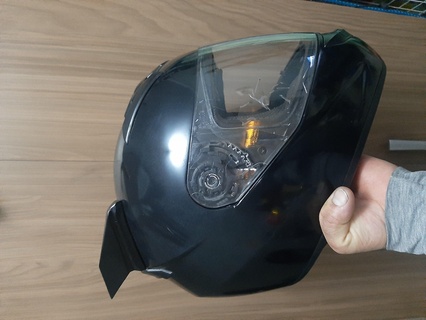 helmet motorcycle spoilers motor bike fins horns 3d print model - Mito3D