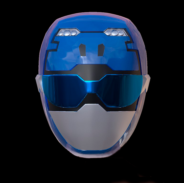 casco guardabosque bestia morpher azul stl modelo cascos 3D print model - Mito3D