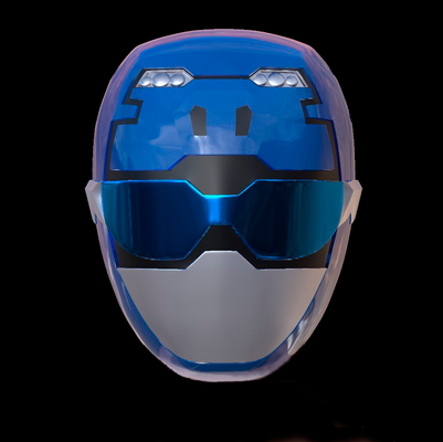 casco energia ranger bestia morpher blu stl modello caschi 3d print model - Mito3D
