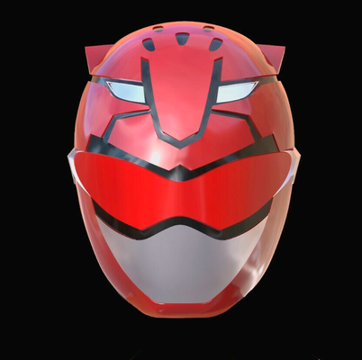 casco guardabosque bestia morpher rojo stl cascos 3d print model - Mito3D
