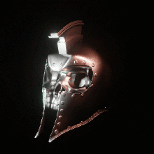 casco de cráneo anillo la joyería el guerrero bague dedo moda modo resina cast 3d print model - Mito3D