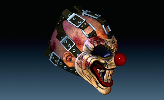 helmet twisted metal sweet tooth mask cosplay airsoft halloween 3d print model - Mito3D