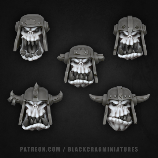 capacete orc cabeças bits 3D print model - Mito3D