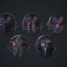 capacetes modelo conjunto Preto templário 3d print model - Mito3D