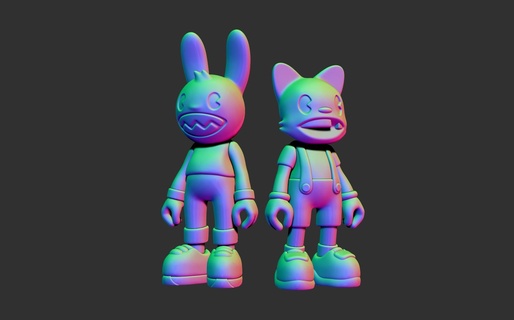 helpers - lil guggimon janky guggi toy art superplastic 3d print model - Mito3D