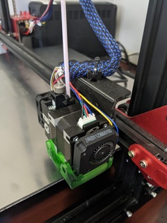 Hemera Halterung gebogen Kabel leiten Realität cr10 max 3d print model - Mito3D