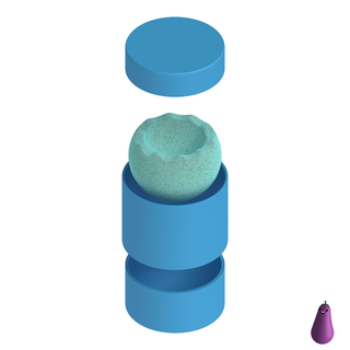 hemisferio d70 bañera bomba sólido jabón prensa molde semiesfera esfera champú bricolaje diy 3d print model - Mito3D