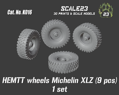 hemtt m977 rodas Michelin xzl 3d print model - Mito3D