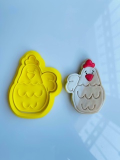 hen checkin cookie fondant clay cutter stamp cookies 3d heart kitchen sweet sweets sugar tool home rooster checks thanks giving givings 3d print model - Mito3D