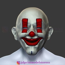 henchmen dark knight clown joker mask costume helmet tool death movie cosplay batman cow 3d print model - Mito3D