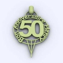 henry 50 years birthday candle kitchen_dining 3d print model - Mito3D
