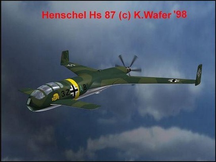 henschel hs p87 prueba archivos rc avión 3d print model - Mito3D