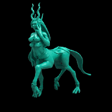 eroe primitivo tribale centuar cervo cavallo chimera femmina donna tribù selvaggio creatura mostro 3d print model - Mito3D