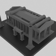 hephaestus tapınak şakak mabet mimari templeofhephaestus rometemple ünlü yapı 3d print model - Mito3D