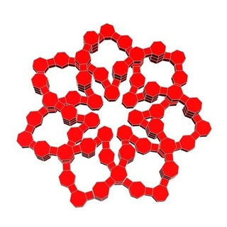 heptazyklisch Knoten 3 strukturell Geometrie Mathematik Modell Stengel 3d print model - Mito3D