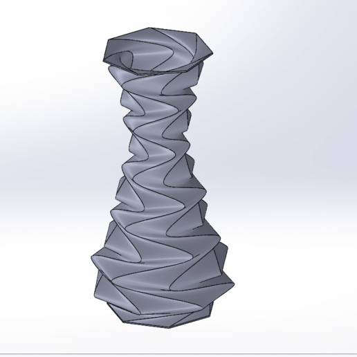 heptagonal vase art 3D print model - Mito3D