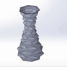 achtkantiger vase Kunst 3d print model - Mito3D