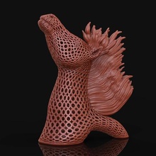 sua majestade cavalo árabe a arte de voronoi 3d print model - Mito3D