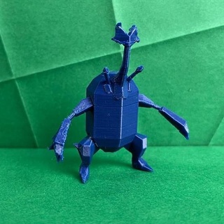 heracross low poly pokemon low-poly lowpoly faceted gen 2 ii second generation figure pok mon 3d print model - Mito3D