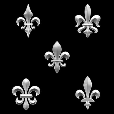heradlry pack fleur-de-lys jewelry heraldry flower alphas lily 3D print model - Mito3D