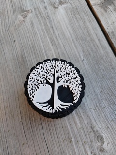 hierba envase Yggdrasil yin yang patrón screw on 3d print model - Mito3D