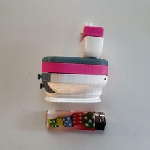 Kraut Schleifer bilden Toilette Gadget Gras Spielzeug Rauchen 3d print model - Mito3D