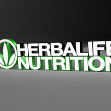 herbalife nutrição conduziu arte logotipo 3d print model - Mito3D